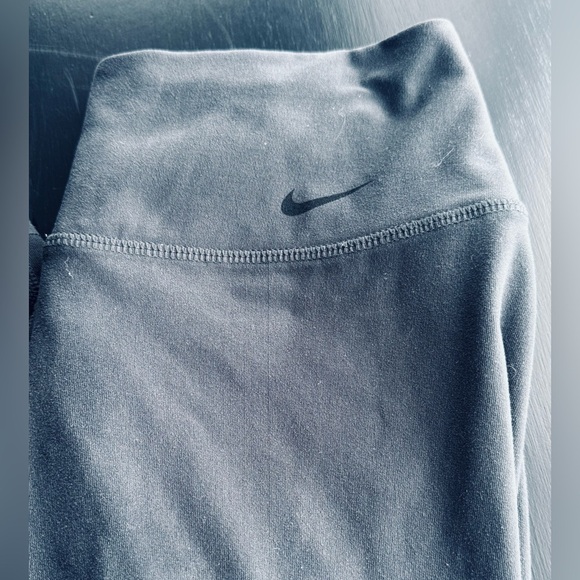 NIKE DRI-FIT Blue Athletic Leggings Gray - Picture 3 of 8